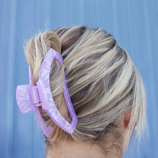 Teleties Open Large Claw Clip | Lavender Mist