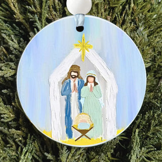 Christmas Ornament | Painted Nativity