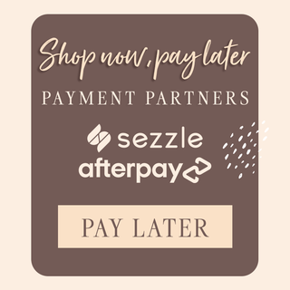 Shop now, pay later. Payment partners Sezzle, Afterpay