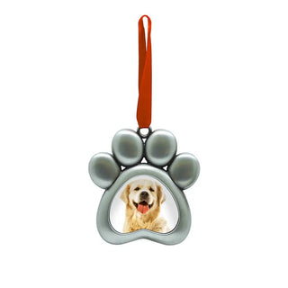 Paw Shaped Pet Picture Holiday Ornament