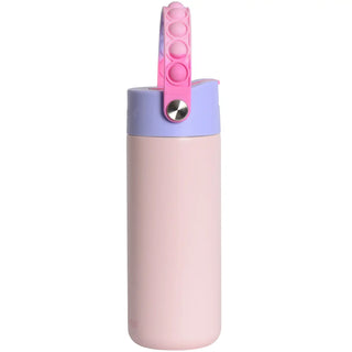 Fidget Handle Kids Stainless Bottle 18oz Blush Pink Tie Dye