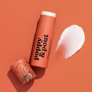 Poppy & Pout Lip Balm| Pomegranate Peach