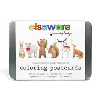 Coloring Postcards | Winter Animals
