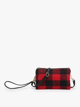 The Riley Plaid Crossbody | Red & Black