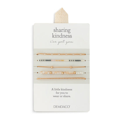 Demdaco Sharing Kindness Bracelet Stack | Rose Cloud Gold