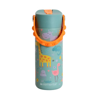 Fidget Handle Kids Stainless Bottle 18oz Safari