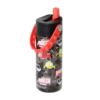 Fidget Handle Kids Tritan Bottle 18oz Service Vehicle