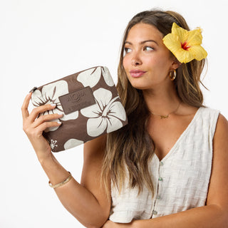 ALOHA Small Pouch-Hana Hou Sandstone/Coconut
