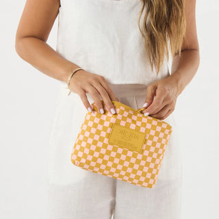 ALOHA Small Pouch-Fall Flowers Hey Girl/Hot Mustard