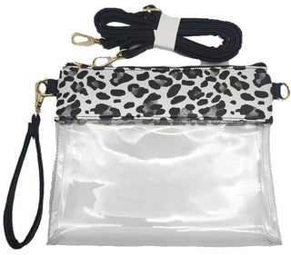 Game Day Clear Crossbody Bag/Clutch| Snow