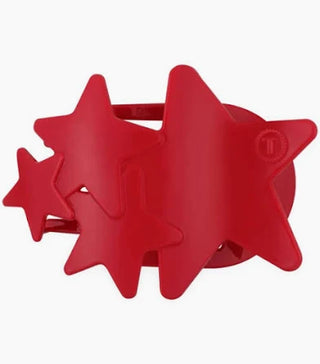 Teleties Small Flat Red Shooting Star Clip