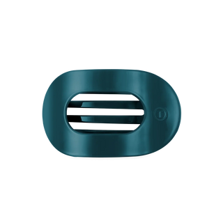 Teleties Small Flat Round Hair Clip | Teal With It