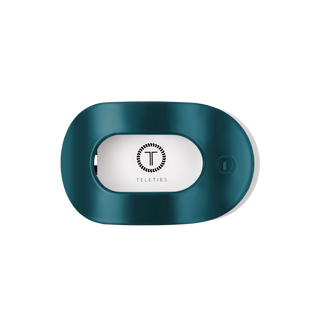 Teleties Small Flat Round Hair Clip | Teal With It