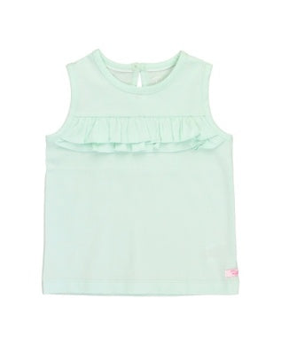 RuffleButts Knit Ruffle Trim tank