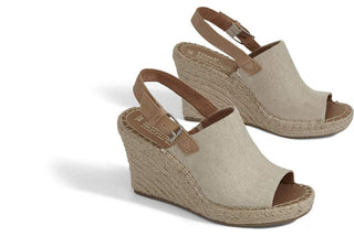 TOMS Natural Oxford Leather Monica Wedge