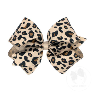 Wee Ones King Leopard Bow | Oatmeal