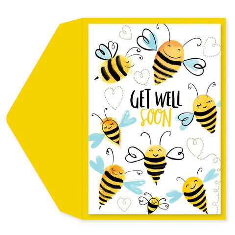 Greeting Card Get Well Soon Bee