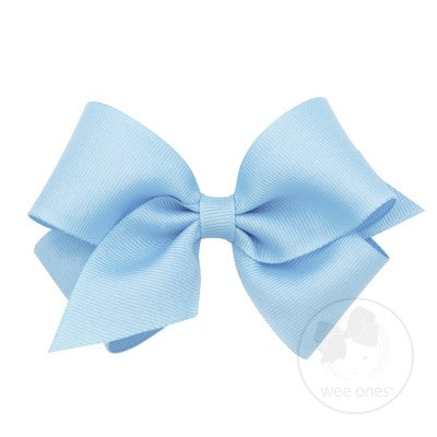 Wee Ones Small Grosgrain Bow-Millennium Blue