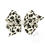 Wee Ones King Leopard Bow | Antique White