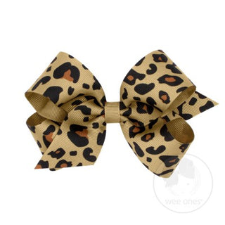 Wee Ones King Leopard Bow | Khaki