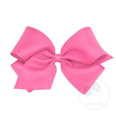 Wee Ones Mini King Bow-Hot Pink