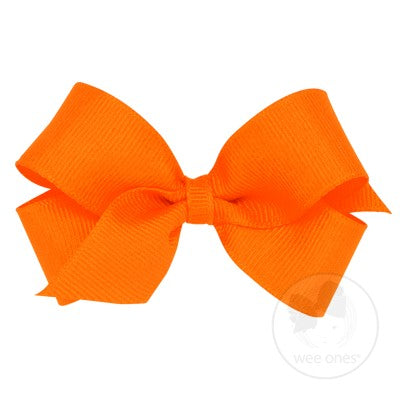 Wee Ones Mini Grosgrain Bow-Orange