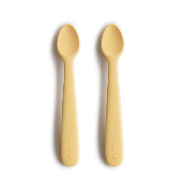 Mushie Silicone Feeding Baby Spoons (2pk) (9 Colours)