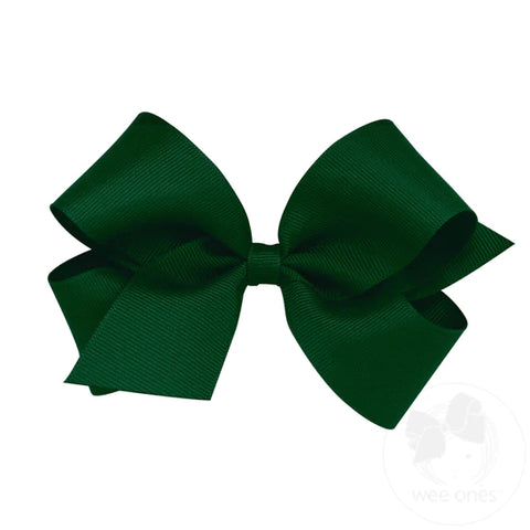 Wee Ones Medium Classic Bow | Forrest Green