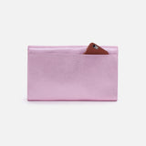 Hobo Farrow Clutch in Metallic Leather | Pink