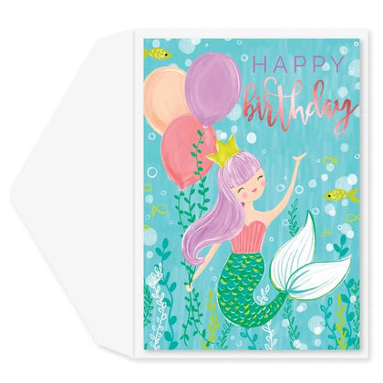 Greeting Card Mermaid Princess Birthday