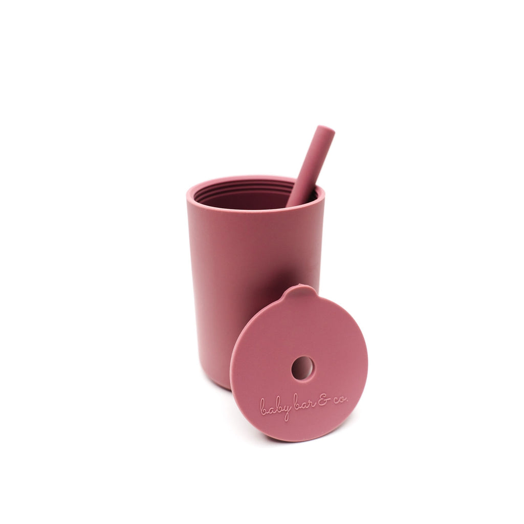 silicone cup with straw