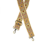 Yellow Floral Embroidered Purse Strap