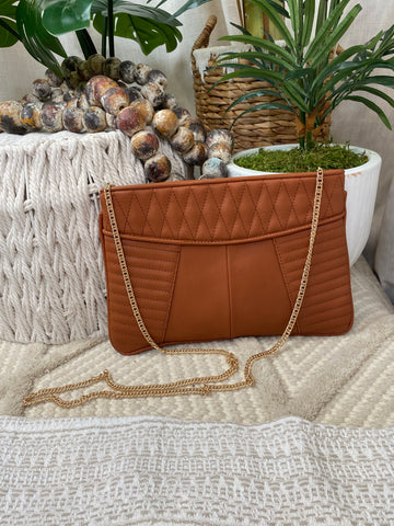 Quilted Vegan Leather Clutch