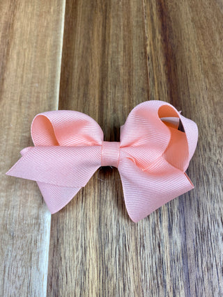 Wee Ones Small Grosgrain Bow-Light Coral