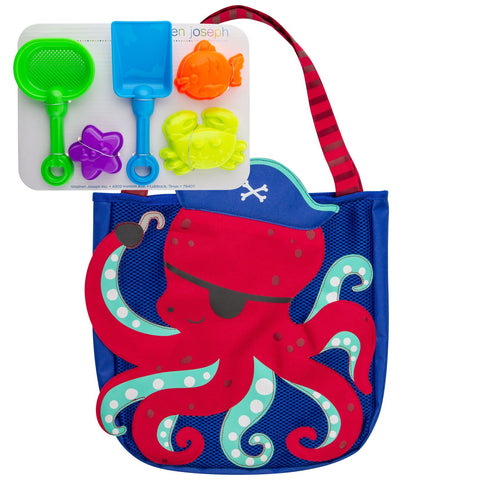 Stephen Joseph Beach Tote w/ Sand Toys | Octopus