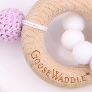 GooseWaddle Lavender Wooden & Silicone Teether