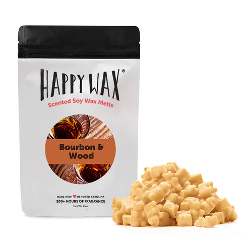Happy Wax 8oz Half Pounder | Bourbon & Wood